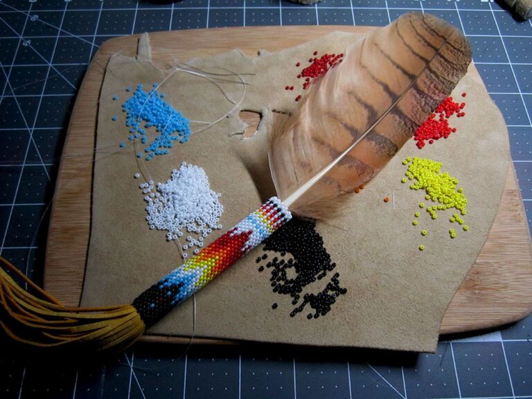 How to Bead a Feather