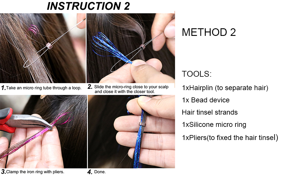 How to Put Tinsel in Hair With Bead And Tool Beaded Design