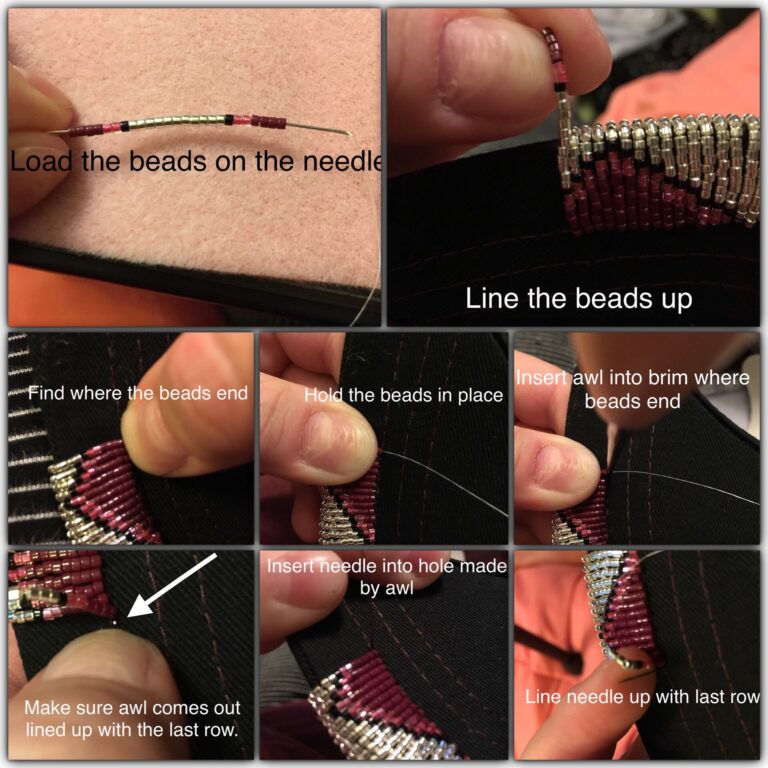How to Bead a Hat Brim