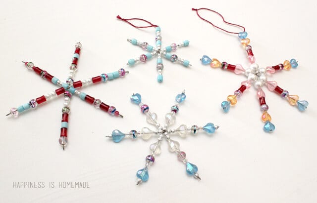 How to Make Beaded Snowflake Ornaments