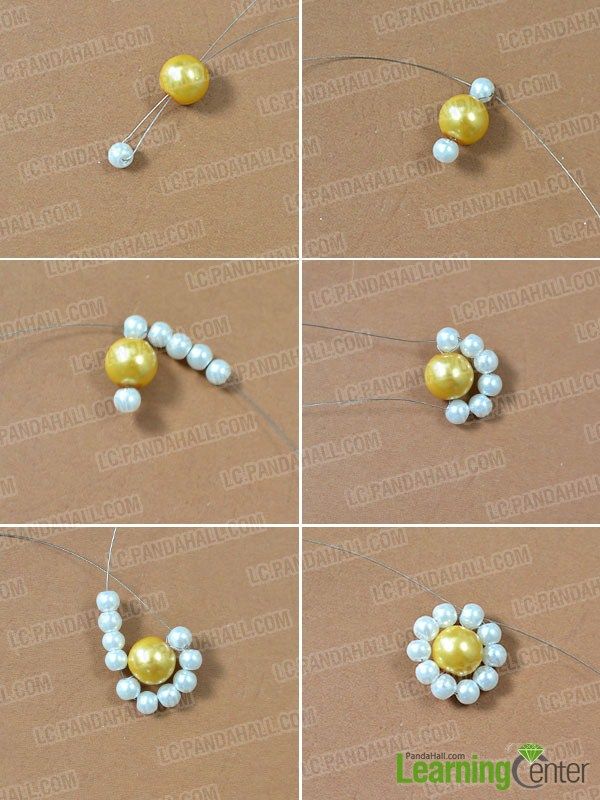 How to Make a Flower Necklace With Beads