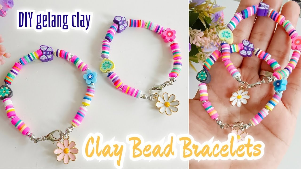 How to Tie a Clay Bead Bracelet With Clasp Beaded Design